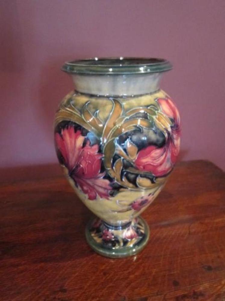 Superb Early Moorcroft Spanish Ochre Vase - Image 2