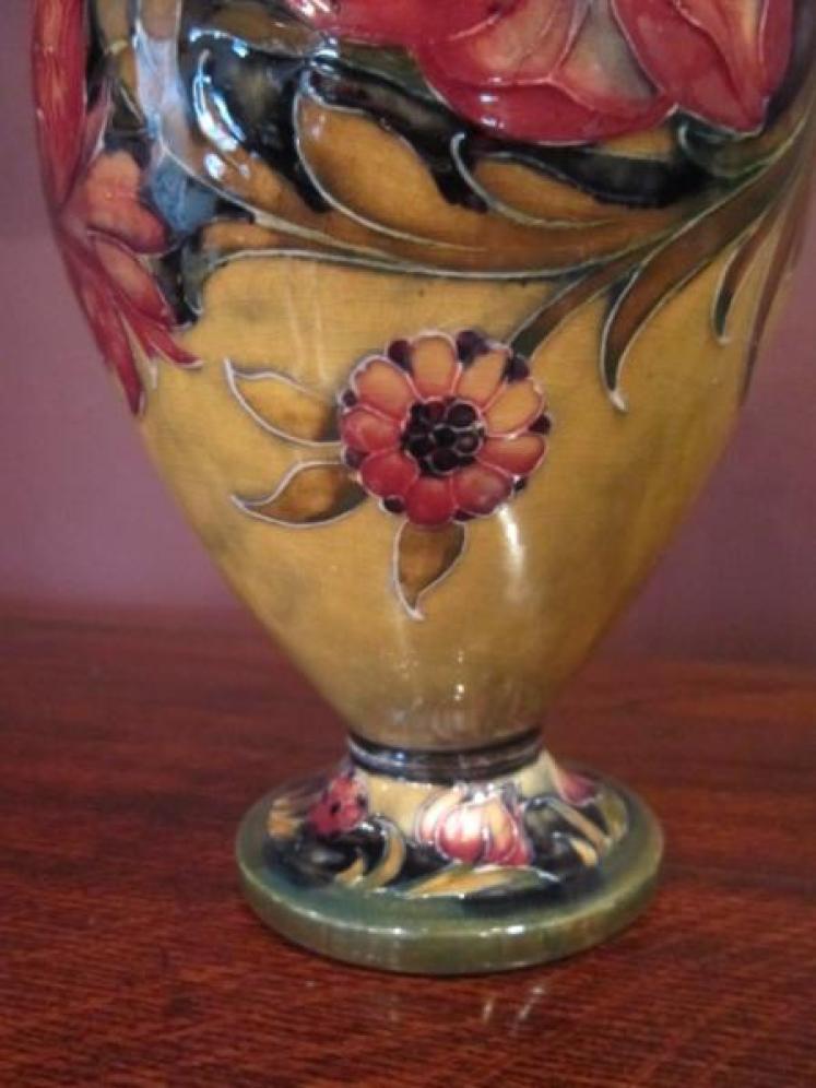 Superb Early Moorcroft Spanish Ochre Vase - Image 4