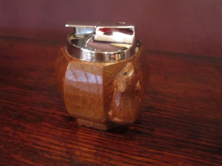 Rare Mouseman Oak Table Lighter - Image 1