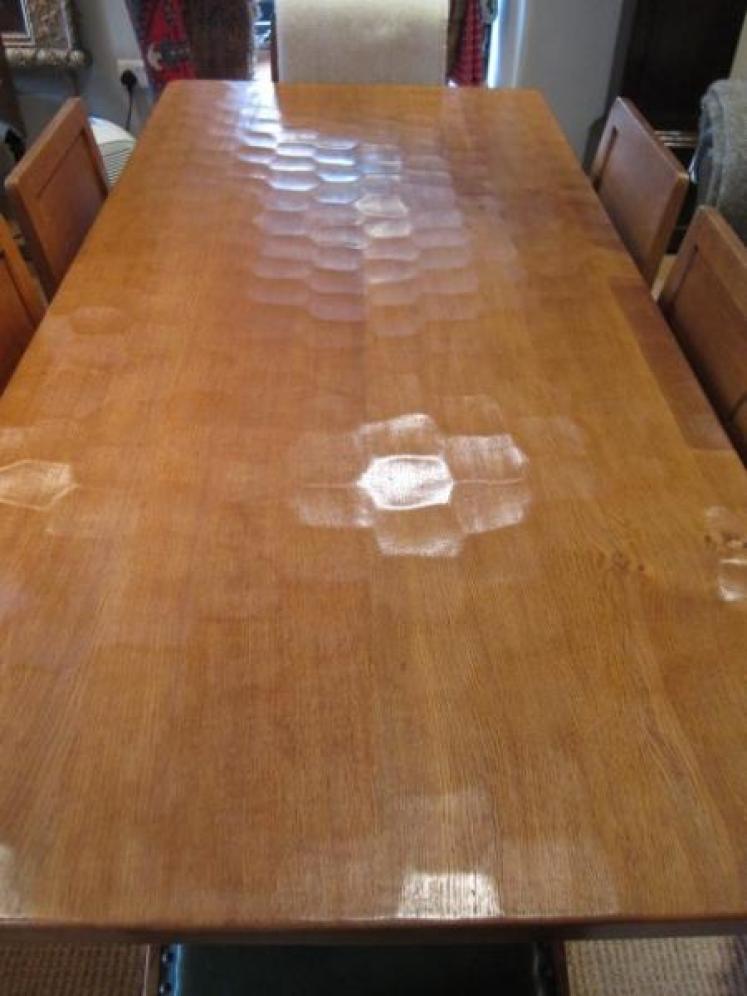 Superb 1950's Mouseman Dining Table & Six Chairs - Image 2