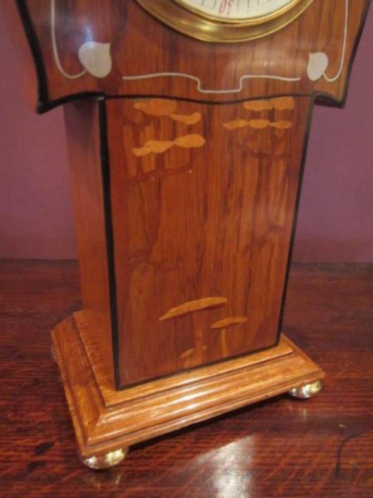 Superb Arts & Crafts Inlaid Mantel Clock - Image 2