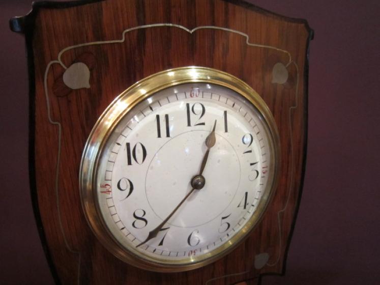 Superb Arts & Crafts Inlaid Mantel Clock - Image 3