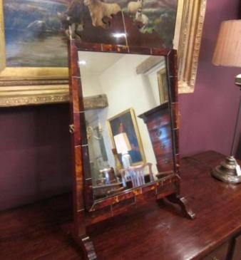 Superb 1920's Tortoiseshell Toilet Mirror