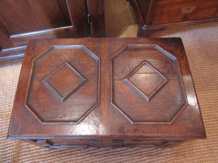 Small George I Geometrical Panelled Coffer - Image 2