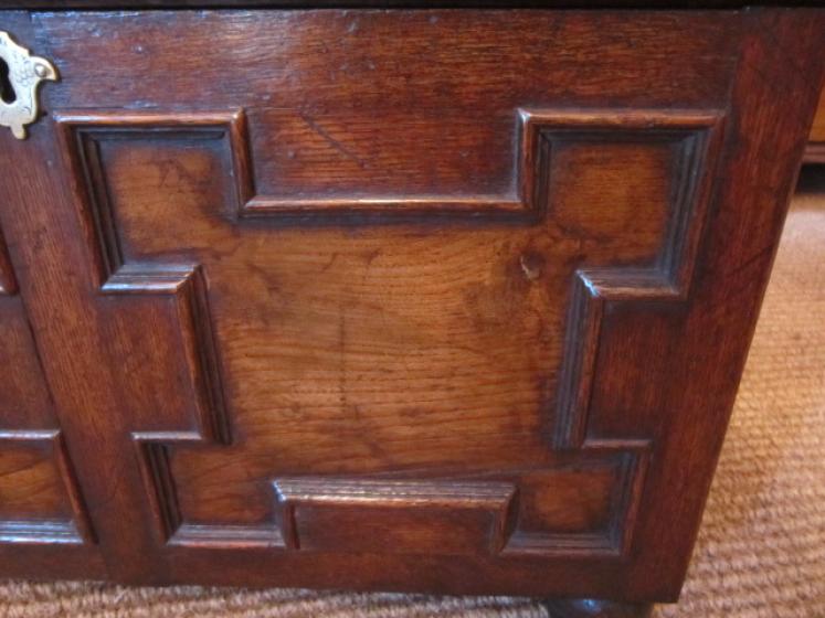 Small George I Geometrical Panelled Coffer - Image 5