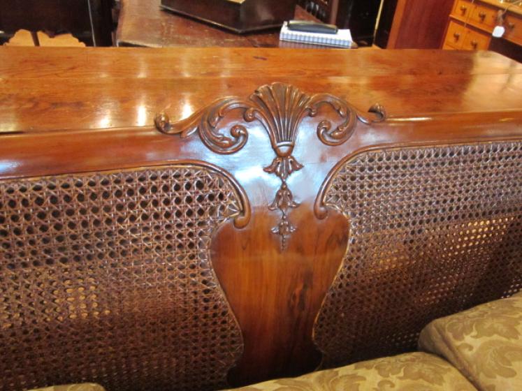 Stunning Edwardian Walnut Three Piece Bergere Suite - Image 4