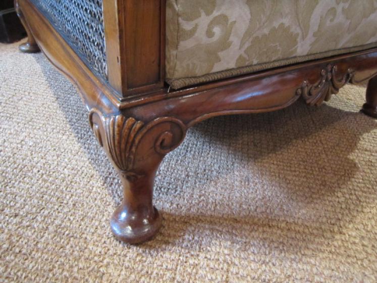 Stunning Edwardian Walnut Three Piece Bergere Suite - Image 5