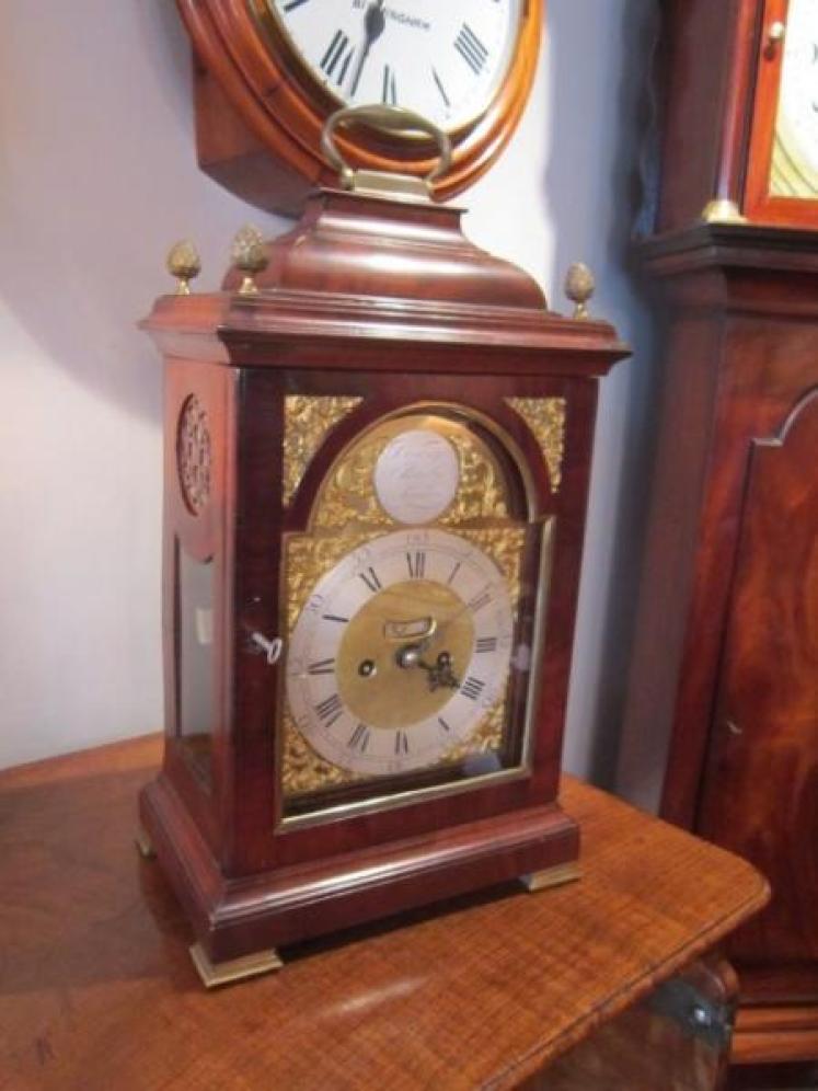 Fine George III Cushion Top London Bracket Clock - Image 1