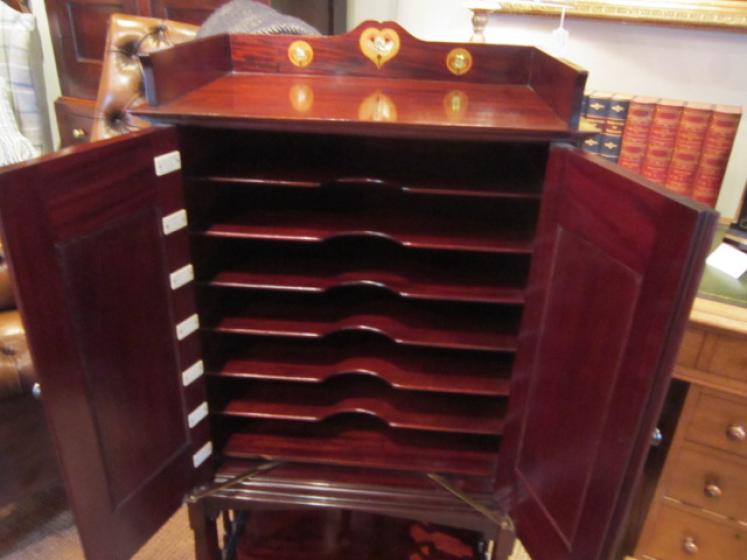 Stunning Art Nouveau Shapland & Petter Inlaid Cabinet - Image 5