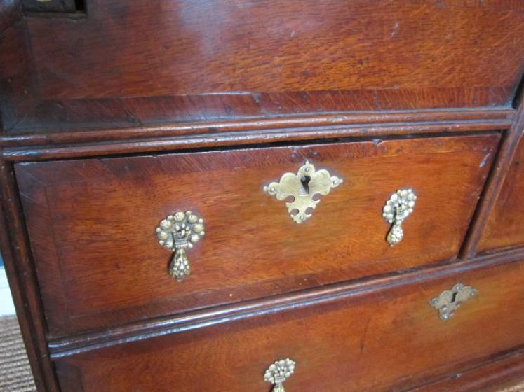 Superb Queen Anne Welsh Oak Bureau Bookcase - Image 5