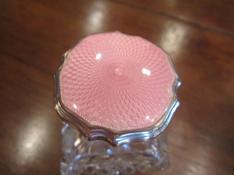 Art Deco Silver & Enamel Top Scent Bottle - Image 2