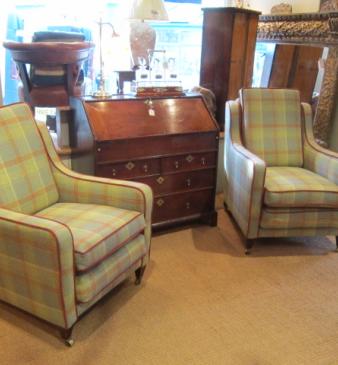 Top Quality Pair of Edwardian 'His & Hers' Armchairs