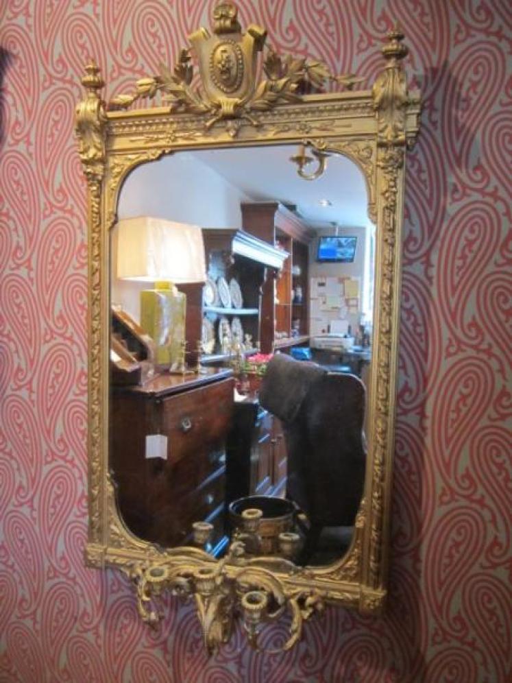 Impressive Early Victorian Timber Gilt Wall Mirror - Image 1