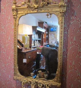Impressive Early Victorian Timber Gilt Wall Mirror
