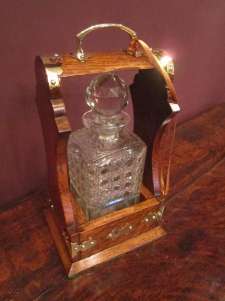 Rare Victorian Single Bottle Tantalus - Image 1