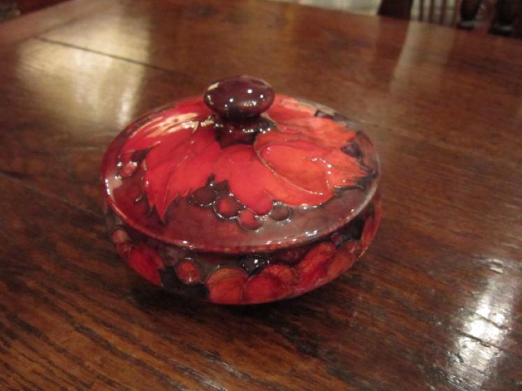 Moorcroft Leaf & Berries Flambe Lidded Dish - Image 1