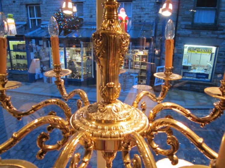 Superb Edwardian Cast Bronze Chandelier - Image 2