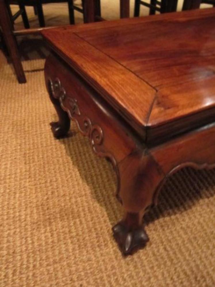 Oriental Polished Rosewood Coffee Table - Image 3