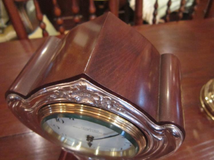 Stunning Art Nouveau Silver Fronted Mantel Clock - Image 4