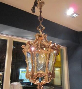 Superb Edwardian Cast Bronze Hall Lantern