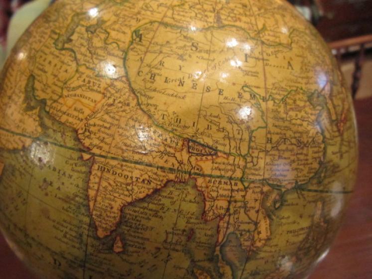 Rare Mid Victorian 10" Plaster Terrestrial Globe - Image 5