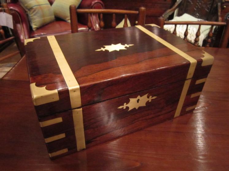 Top Quality Regency Rosewood Brass Writing Slope - Image 1