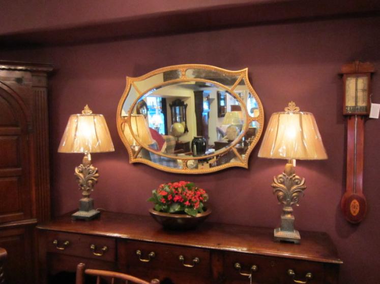Superb George III Plaster Gilt Segmented Wall Mirror - Image 1