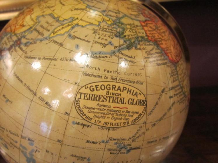 1920's Geographia 8" Paper Mache Globe - Image 4