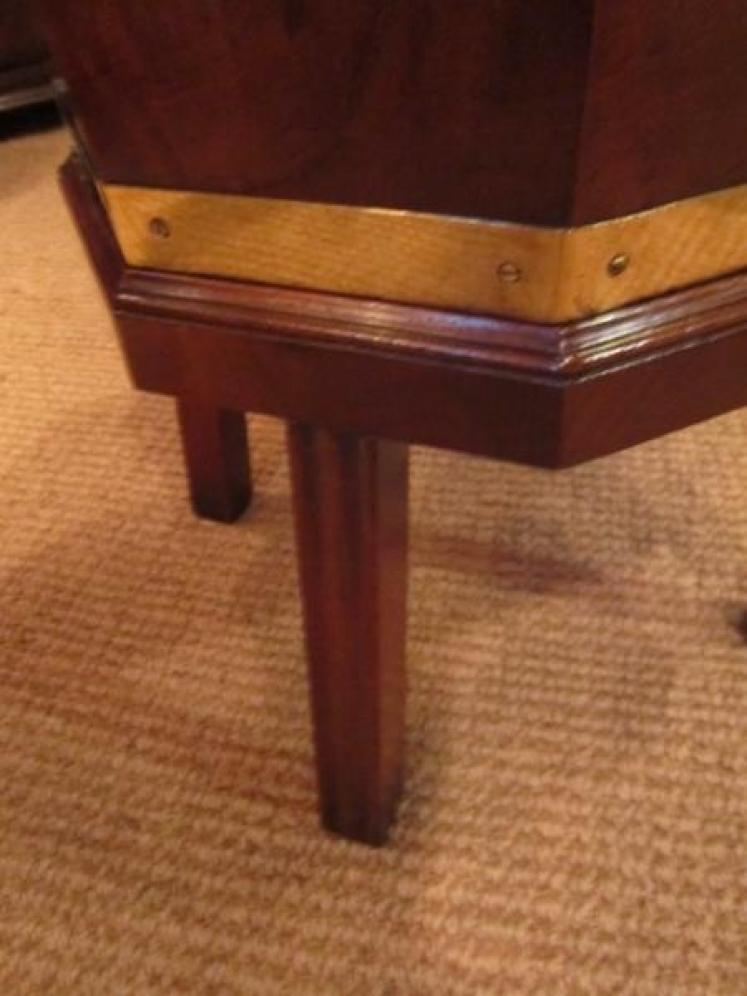 Regency Style Mahogany & Brass Wine Cooler - Image 2