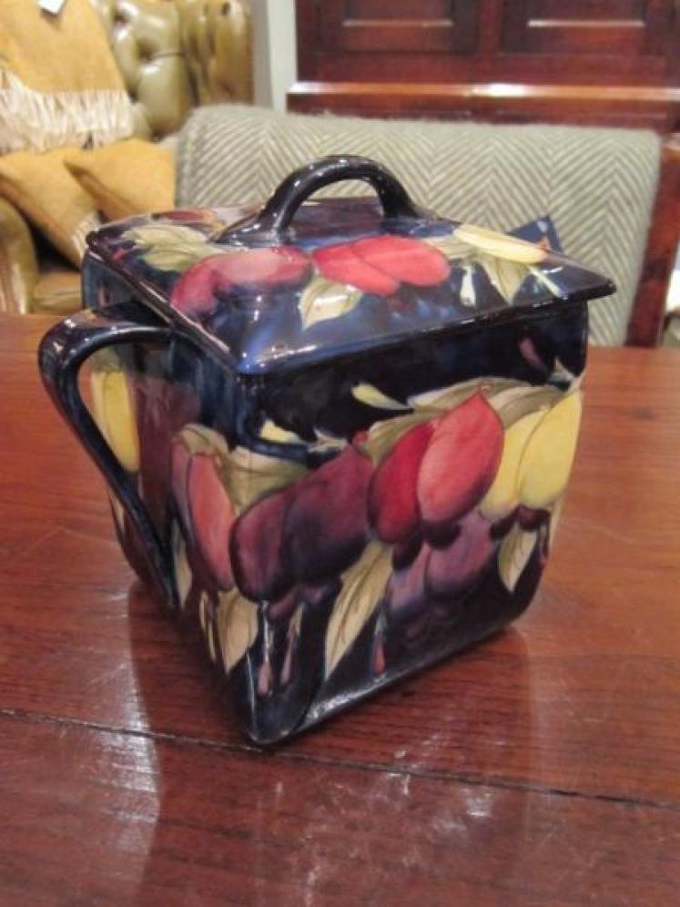 Moorcroft Wisteria Twin Handled Lidded Box - Image 1