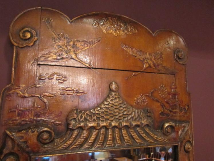 Very Unusual 19th Century Japanese Wall Mirror - Image 2