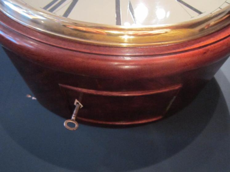 Fine Victorian Convex Glass Fusee Wall Clock - Image 3