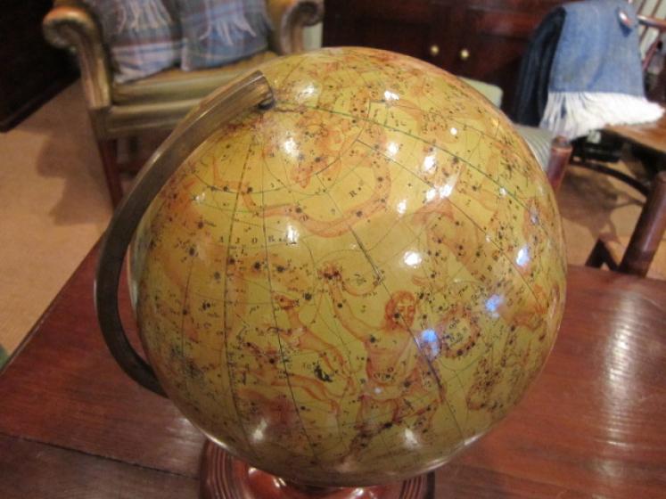 Rare Late 19th Century 10" Plaster Celestrial Globe - Image 2