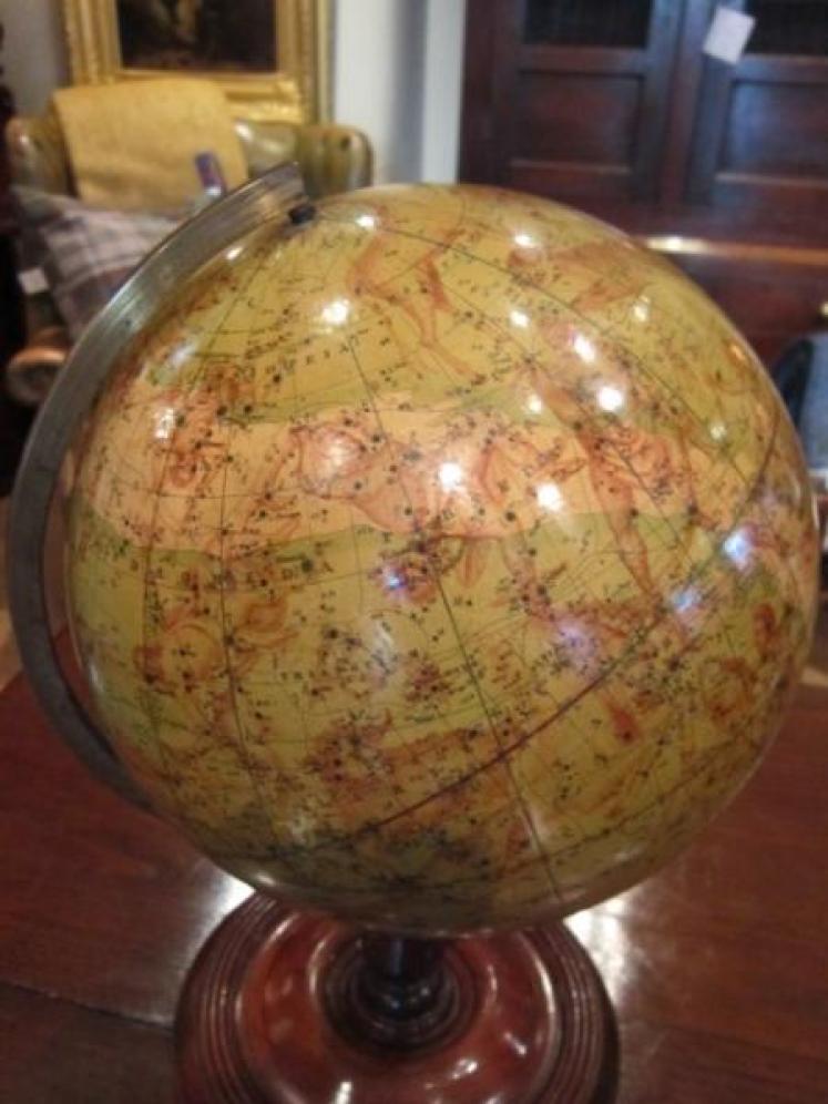 Rare Late 19th Century 10" Plaster Celestrial Globe - Image 4