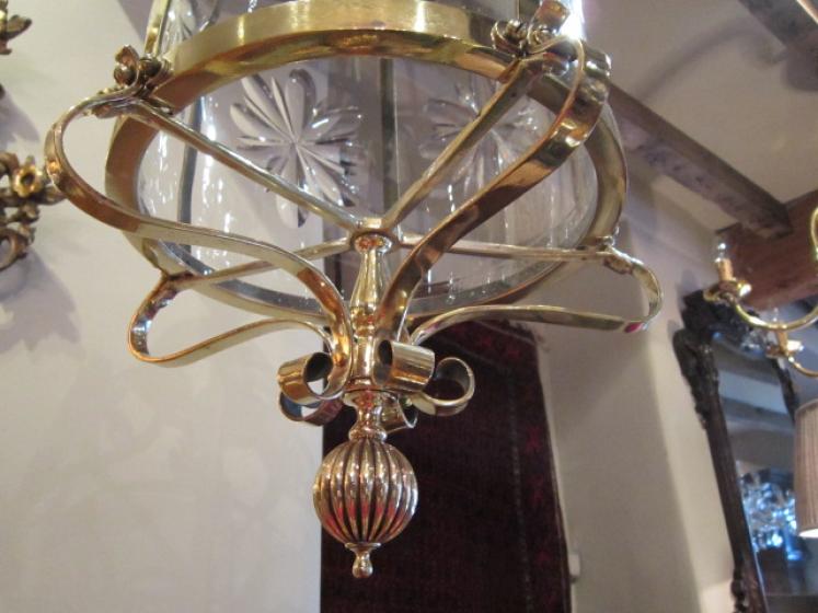 Stunning Victorian Cut Glass Hall Lantern - Image 4