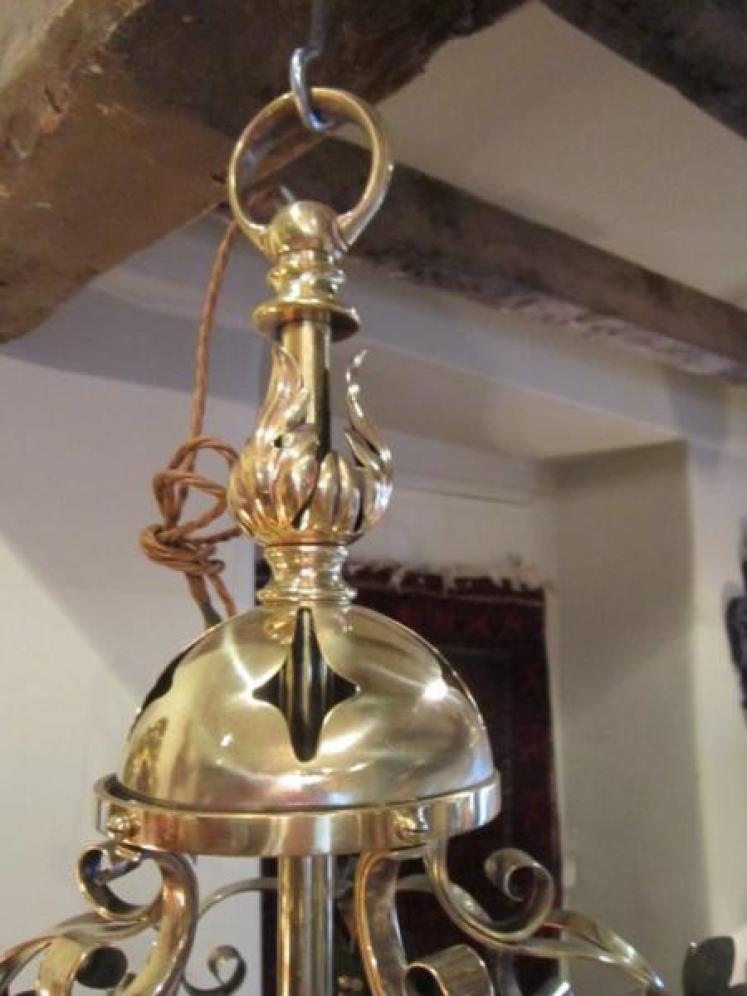 Stunning Victorian Cut Glass Hall Lantern - Image 5