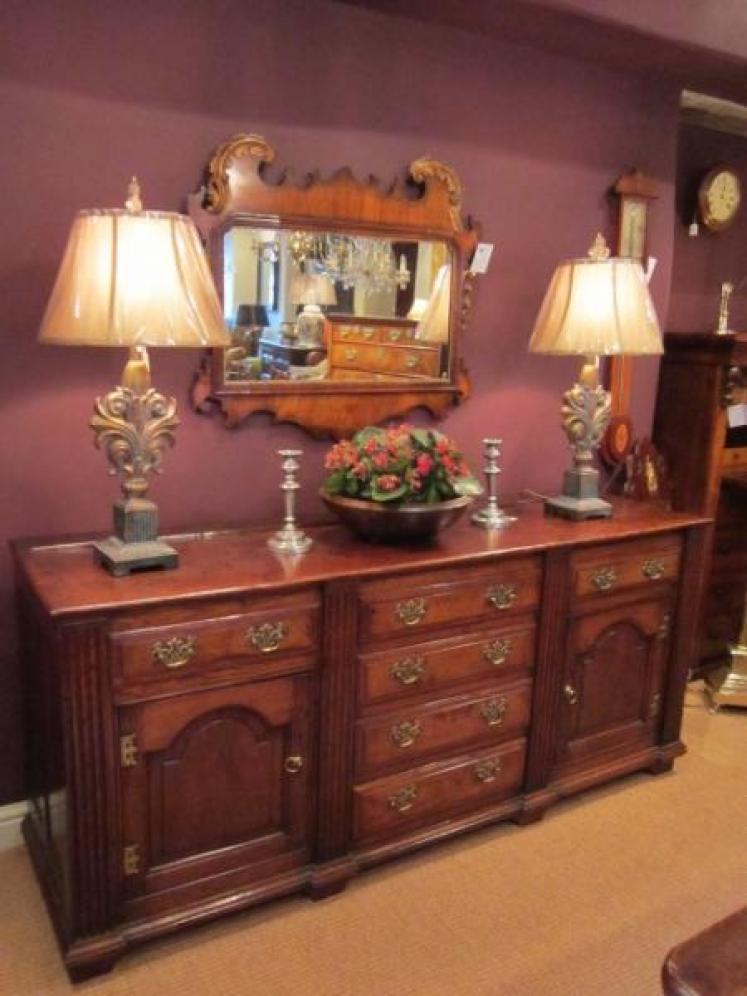 Outstanding George II Oak Low Dresser Base - Image 1