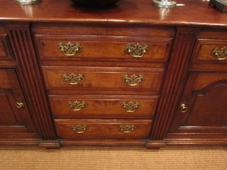Outstanding George II Oak Low Dresser Base - Image 2