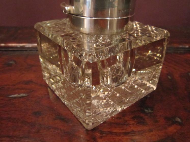 Very Rare Edwardian Silver Inkwell & Barometer - Image 4