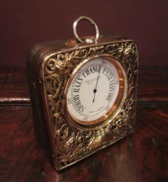 Superb Edwardian 9ct Gold Table Top Barometer