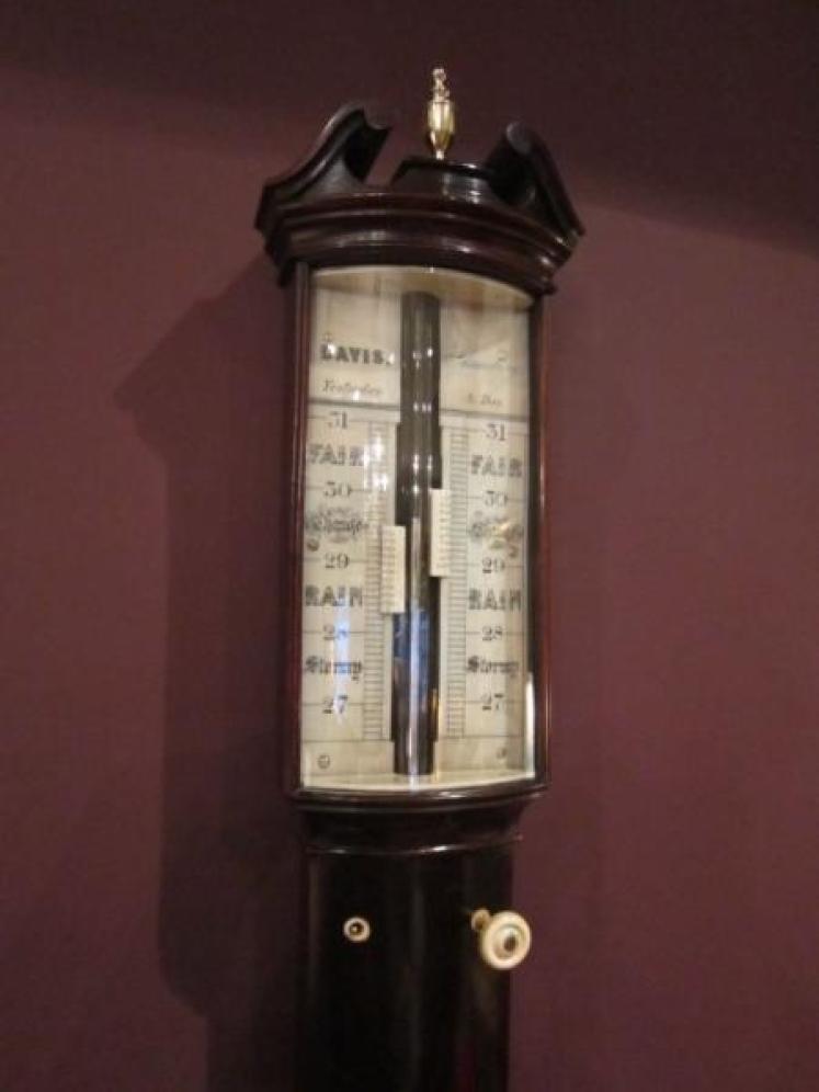 Fine Regency Rosewood Bow Fronted Stick Barometer - Image 2
