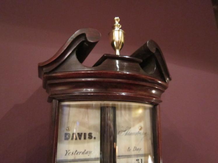 Fine Regency Rosewood Bow Fronted Stick Barometer - Image 5