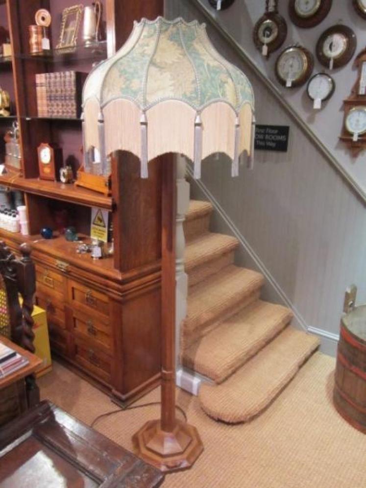 Original Mouseman Tall Oak Lamp Standard - Image 1