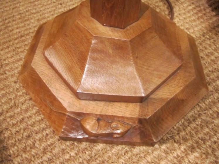 Original Mouseman Tall Oak Lamp Standard - Image 2