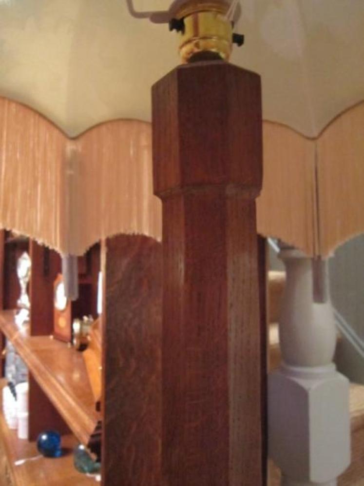 Original Mouseman Tall Oak Lamp Standard - Image 3