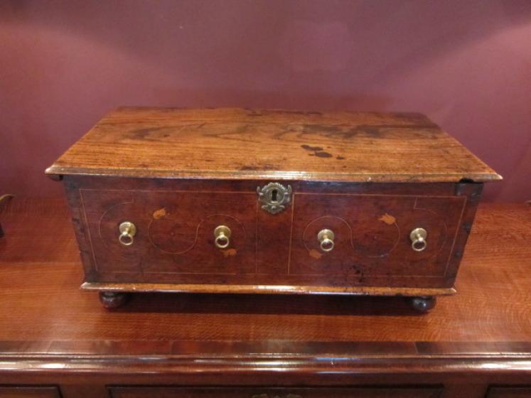Rare William & Mary Period Inlaid Lace Box - Image 1