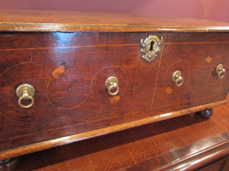 Rare William & Mary Period Inlaid Lace Box - Image 2