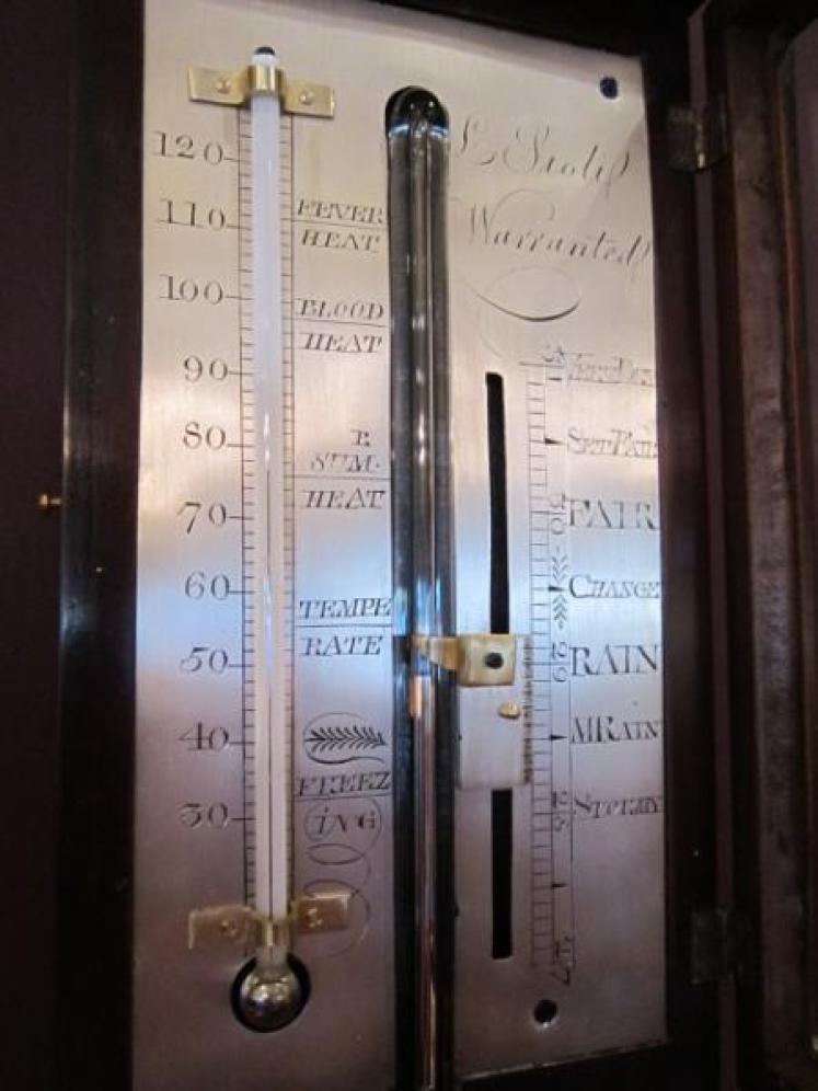 Superb Regency Inlaid Norwich Stick Barometer - Image 2