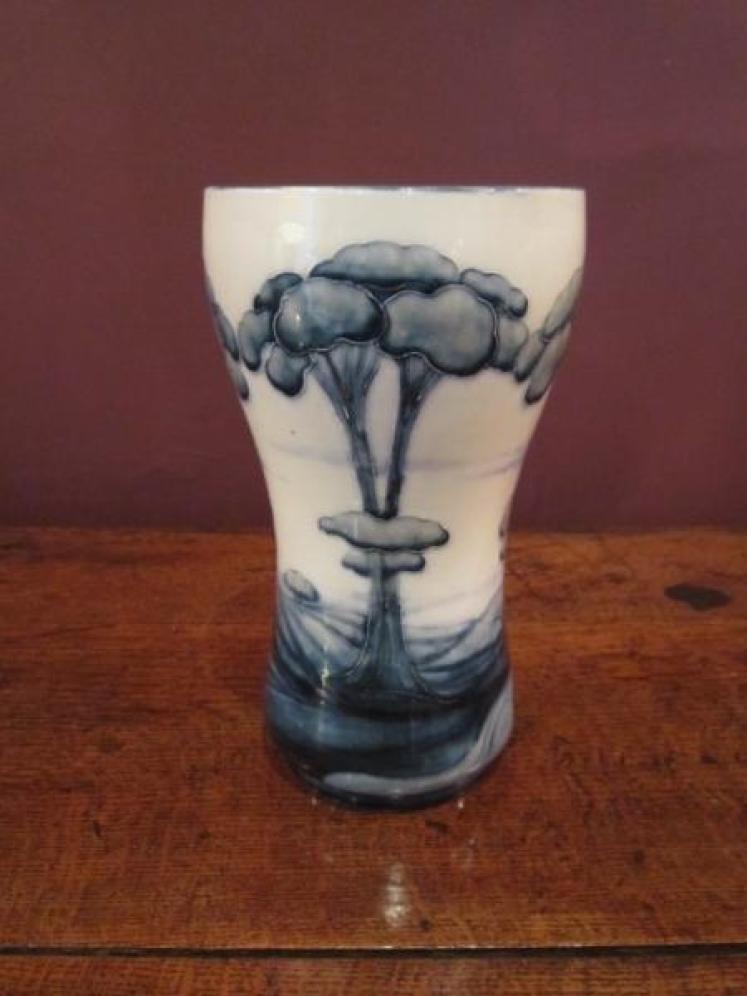 Rare Early Moorcroft Hazeldene on White Vase  - Image 1