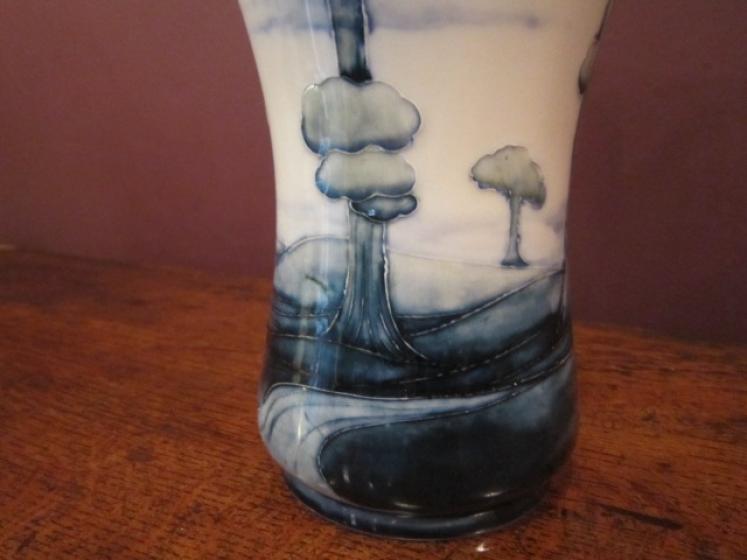 Rare Early Moorcroft Hazeldene on White Vase  - Image 3